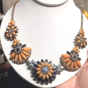 J CREW Vintage Bib Statement Flower Necklace